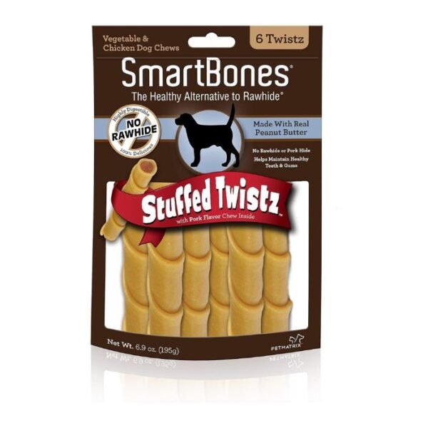 SmartBones Stuffed Twistz with Peanut Butter